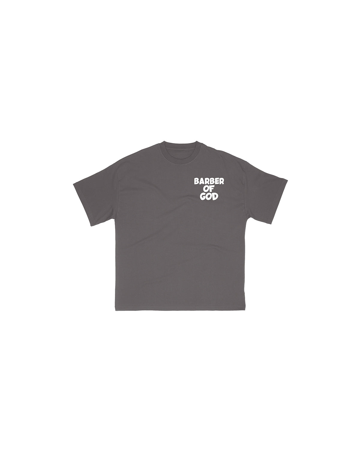 Barber Of God Tee - Vintage Grey/White
