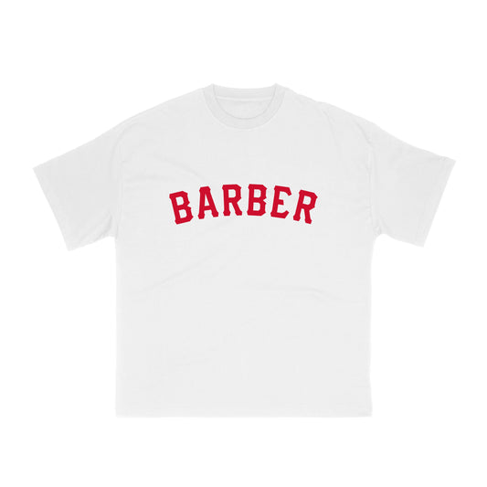 Barber Tee - White/Red