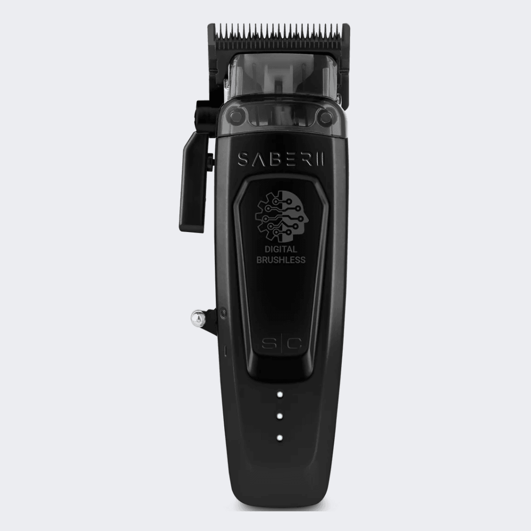 StyleCraft Saber 2.0 Cordless Modular Clipper w/ High-Torque Digital Brushless Motor - Black