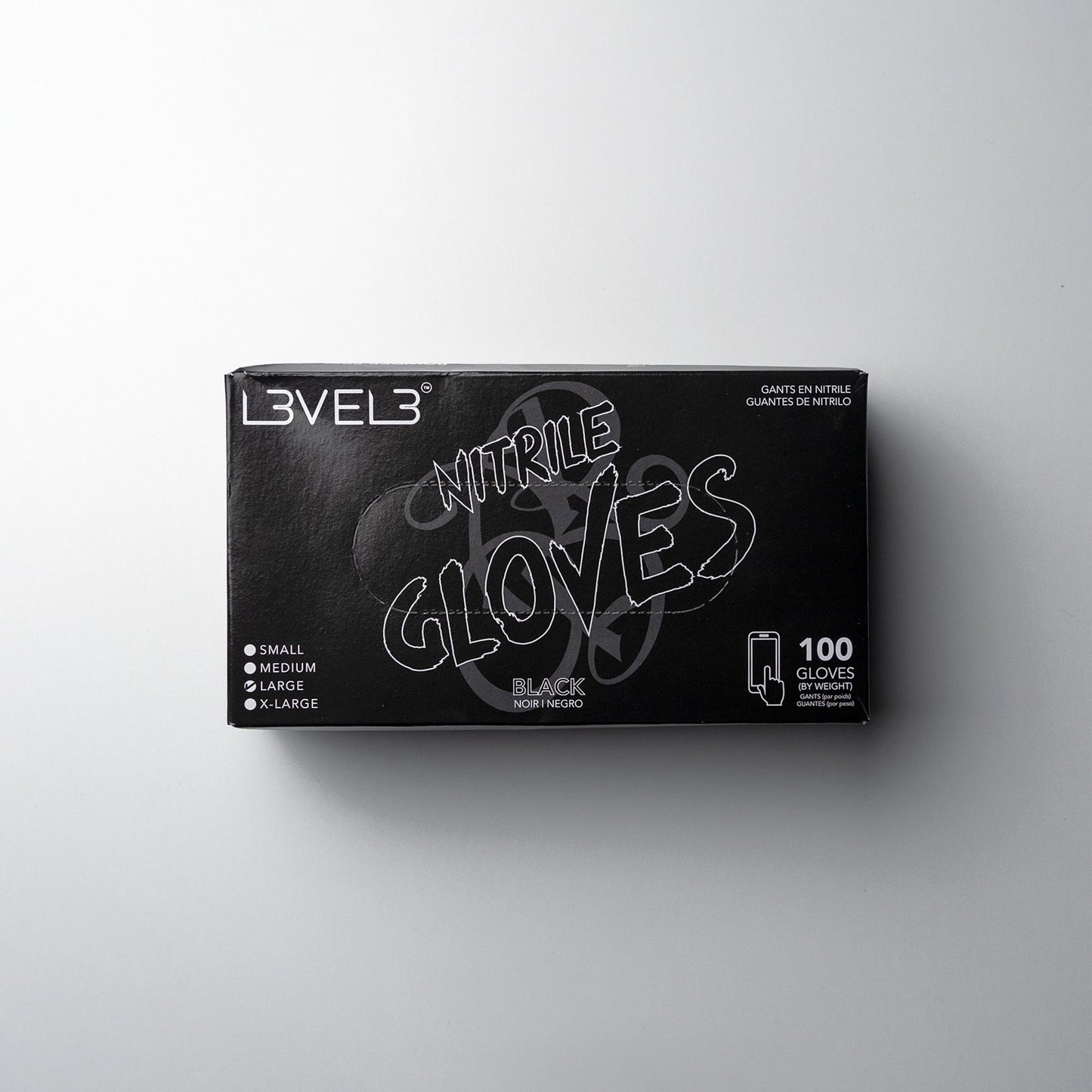 L3VEL3 Black Nitrile Gloves
