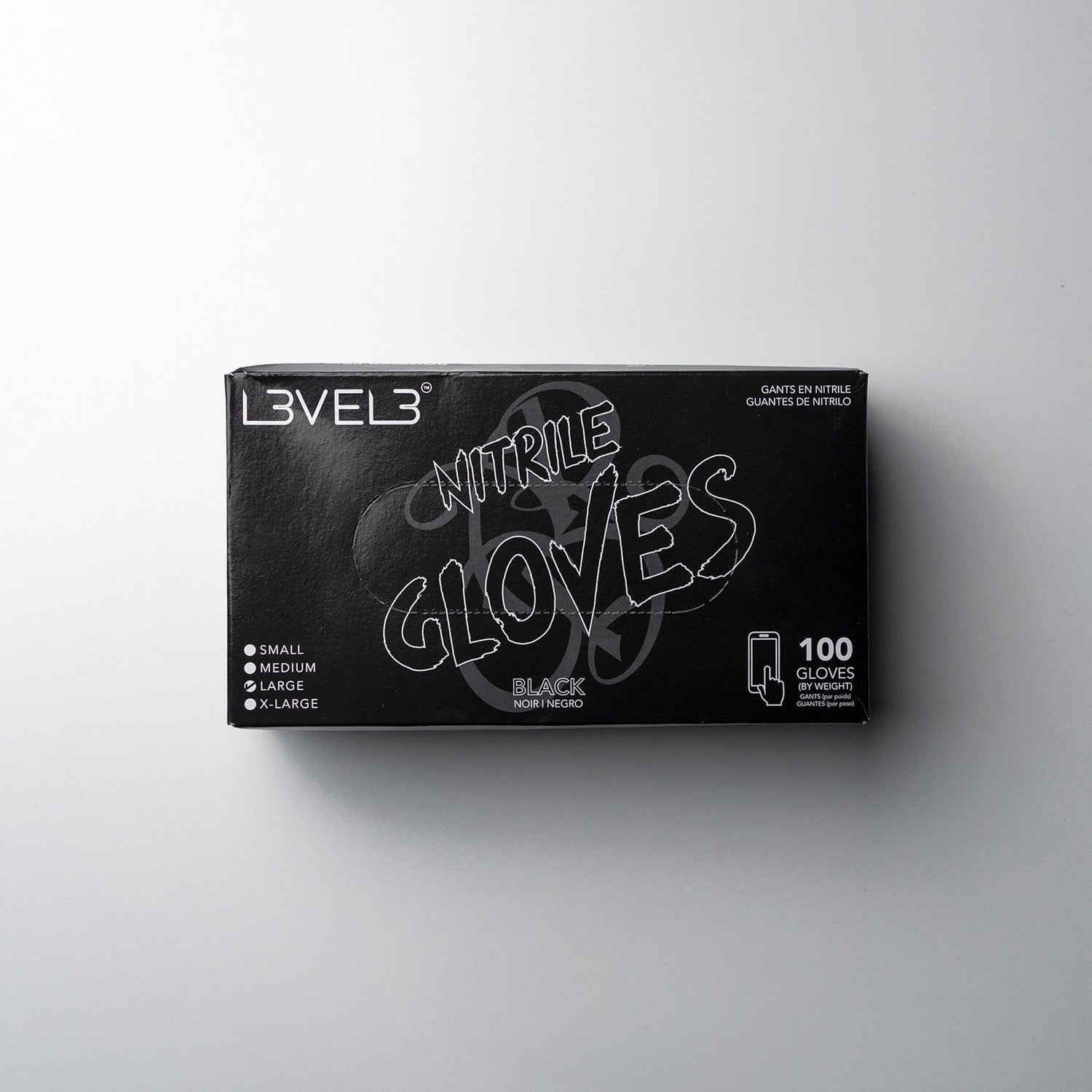 L3VEL3 Black Nitrile Gloves