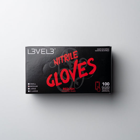 L3VEL3 Red Nitrile Gloves